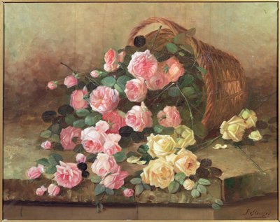 Roses in a Basket by Jan van Steensel